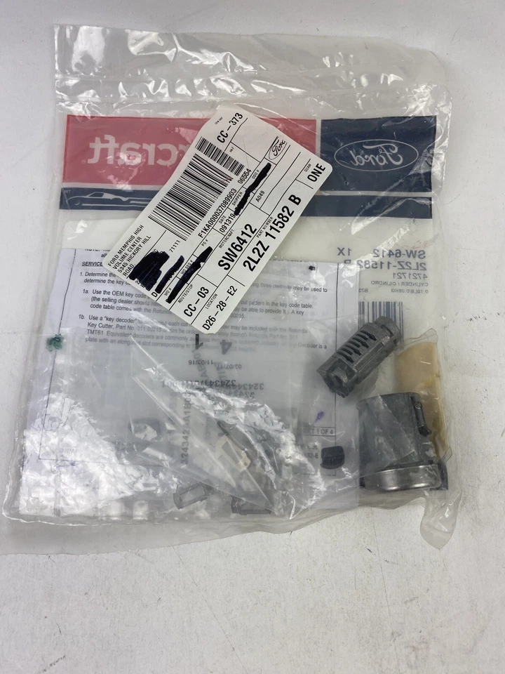 Cilindro de bloqueo de encendido genuino Motorcraft SW-6412 2L2Z-11582-B Foto 3 de 4