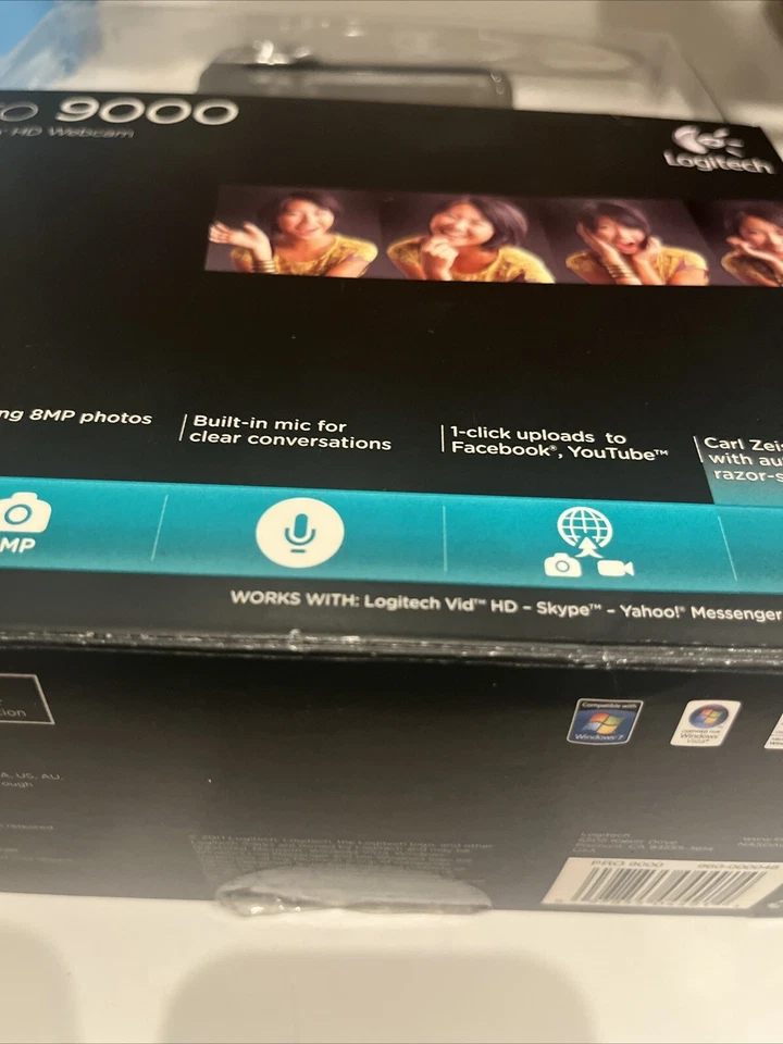 Logitech HD Webcam Pro 9000 Carl Zeiss Optics *New & Factory Sealed* - Image 4 of 4