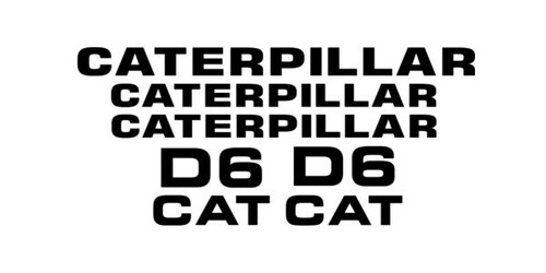 Caterpillar CAT D6 Raupen-/Planierraupenaufkleber Set Aufkleber Vinyl 3M Traktor D 6