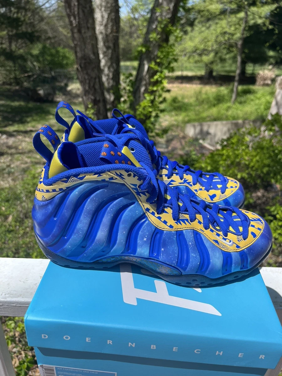 Nike Air Foamposite One Doernbecher Coley Galaxy DS Size 8 W Receipt Blue  Yellow