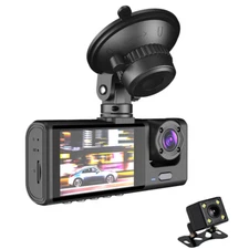 1080P HD Dash Cam Car DVR Video Recorder 3 Lens Front And Rear Camera G-sensor 