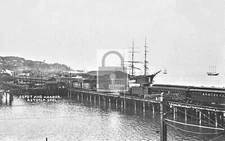 Railroad Train Station Depot & Harbor Astoria Oregon OR Reprint Postcard