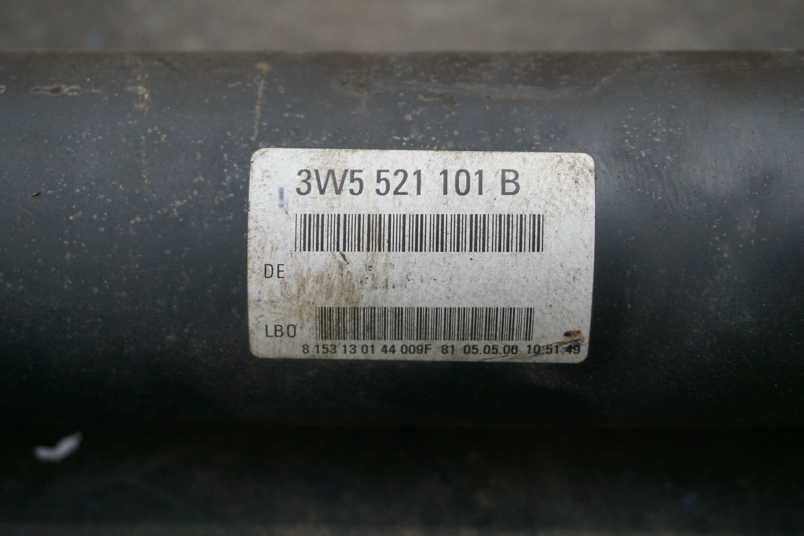 Rear Drive Prop Shaft Assembly 3W5521101B Bentley Continental Flying Spur 06-12