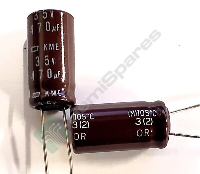  62 pcs. CHEM-CON KME35VB471M10X20LL CAP ALUM 470UF 35V 20% RADIAL