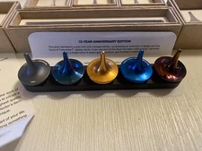 Limited edition & Mystery World Famous Foreverspin Spinning Tops Set With Dock