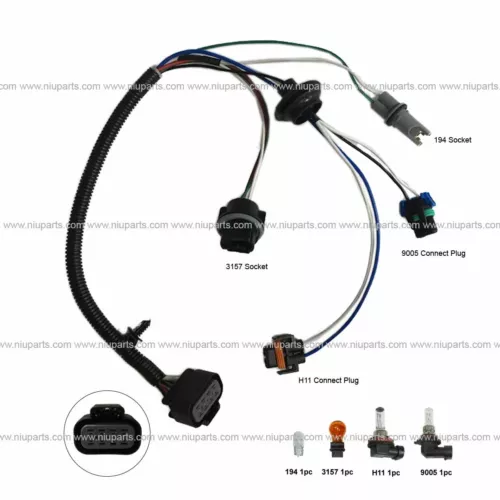 Wire Harness for High & Low Beam & Corner & Marker Light FIt Volvo VNL Headlight