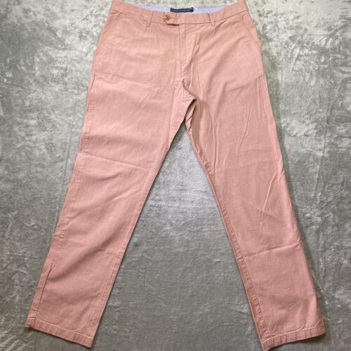 Tommy Hilfiger Slim Fit Salmon Pink Men's Chino Pants Size 34x32