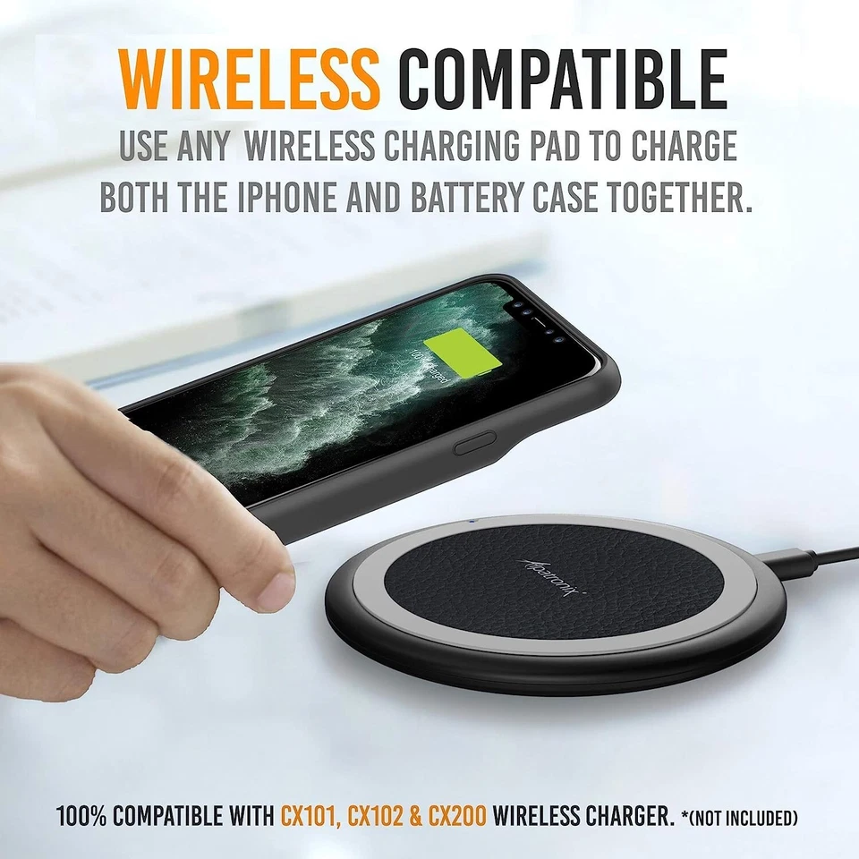 Чехол-зарядное устройство Alpatronix для iPhone X Xs Lipo аккумулятор 5000 мАч - Изображение 2 из 3