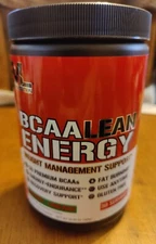 EVL BCAA Lean Energy Powder - Pre Workout Green Tea Fat Burner Cherry Limeade