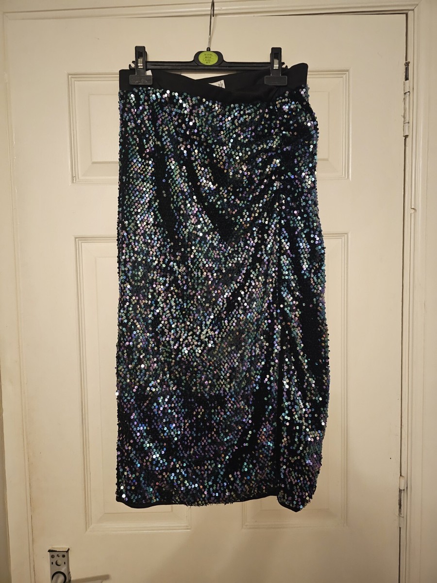 Teal Multicoloured Sequin Boutique full Length Stretch