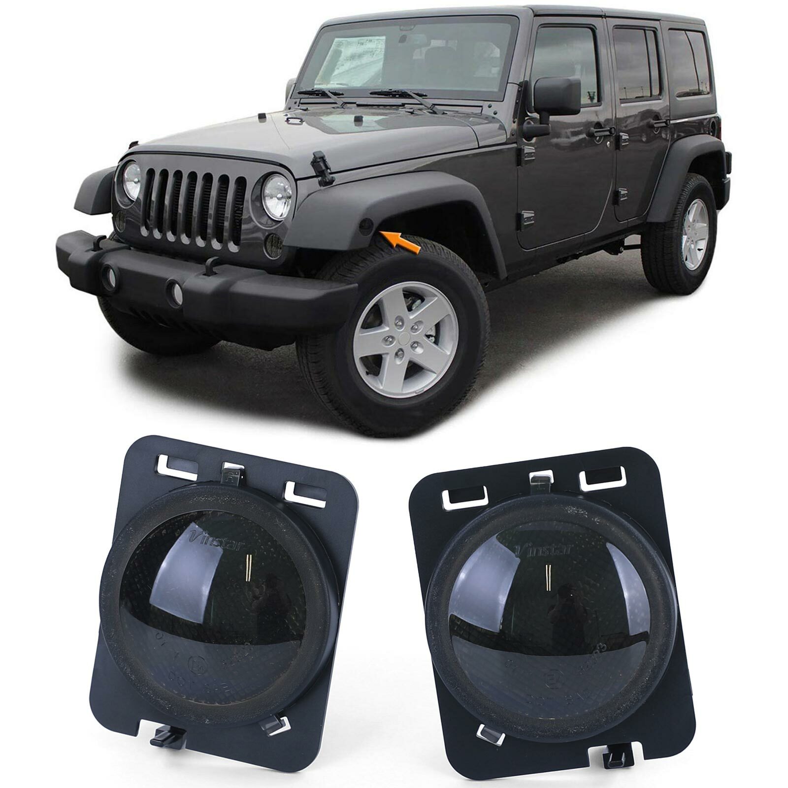 Fari Laterali LED Smoke Jeep Wrangler JK | Stile Urban & Off-Road