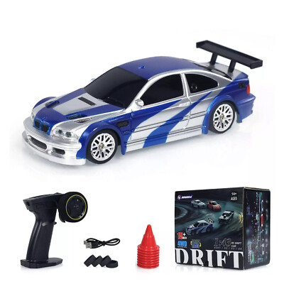 RC 1:43 Scale Ready to Run Race Car Remote Control Drift Car 4WD Mini Toy Lights