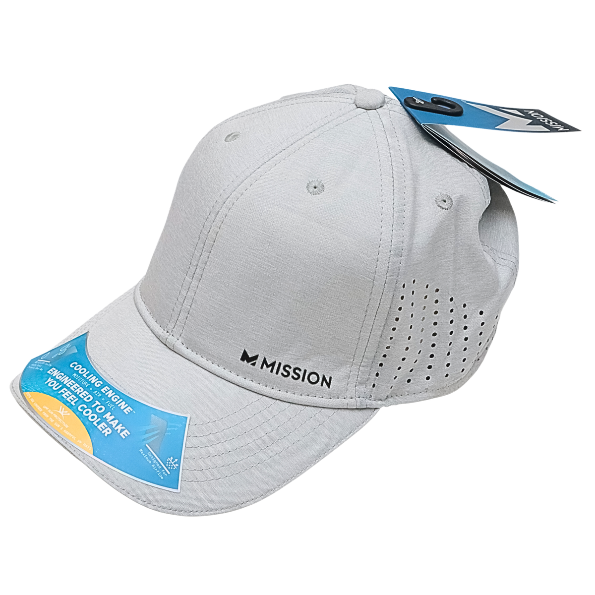 Mission Cooling Adjustable Vented Performance Hat Alloy Heather