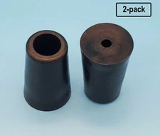 **2-pack** 1-1/2" Rubber Black Door Bumper - D1701