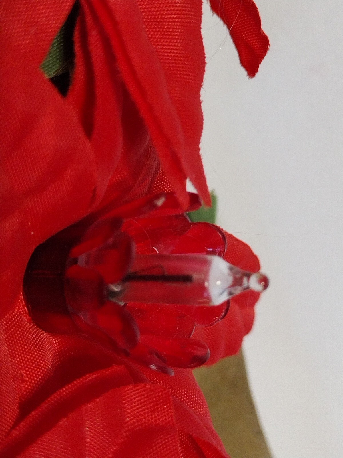 Vintage 10 Light Silk Poinsettia Christmas Tree Topper eBay