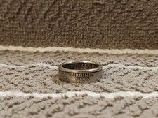 Virginia Handcrafted  90 Silver Washington Quarters coin ring, 2000, size 8
