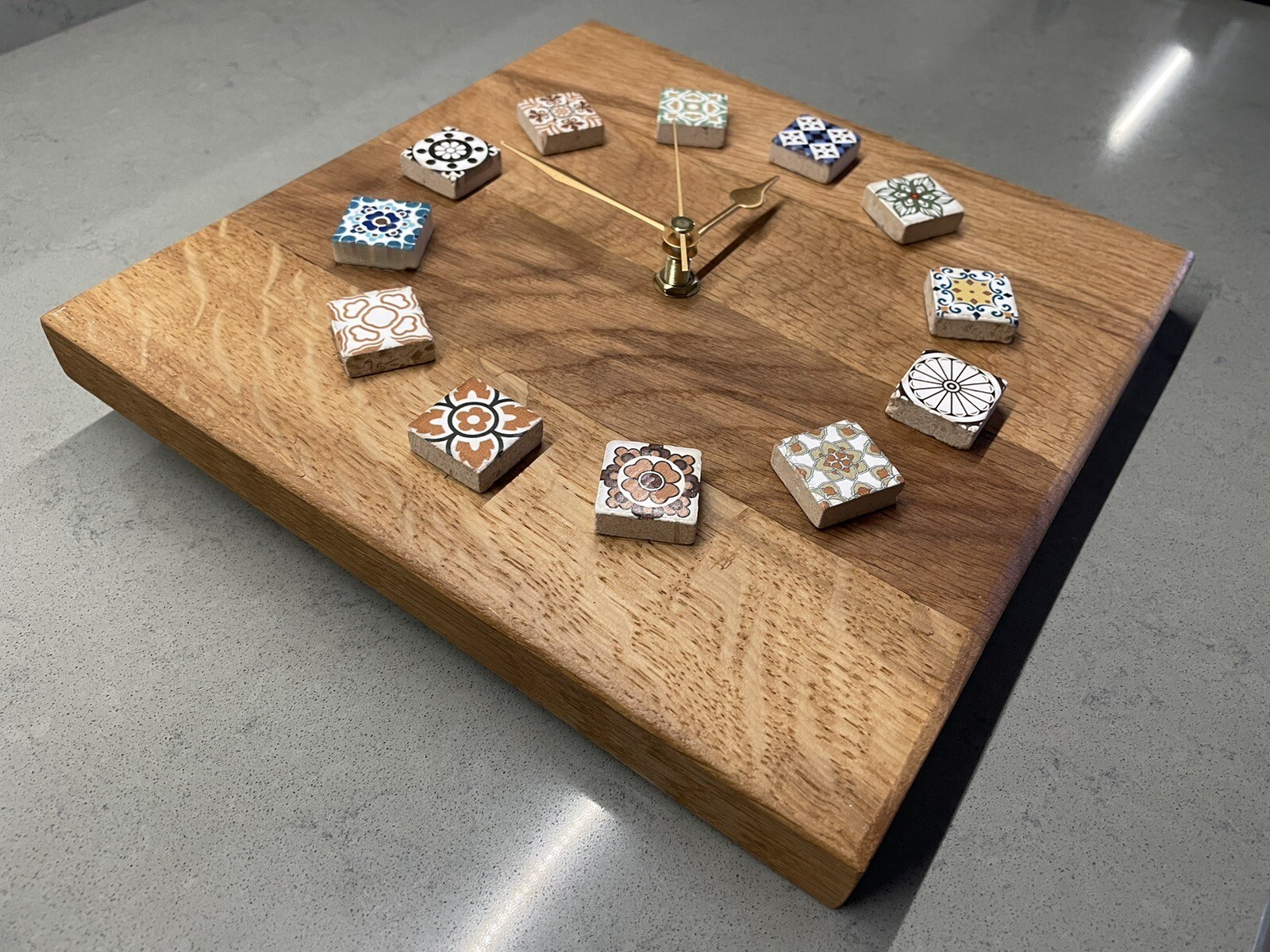 Handmade Oak Wooden Clock eBay