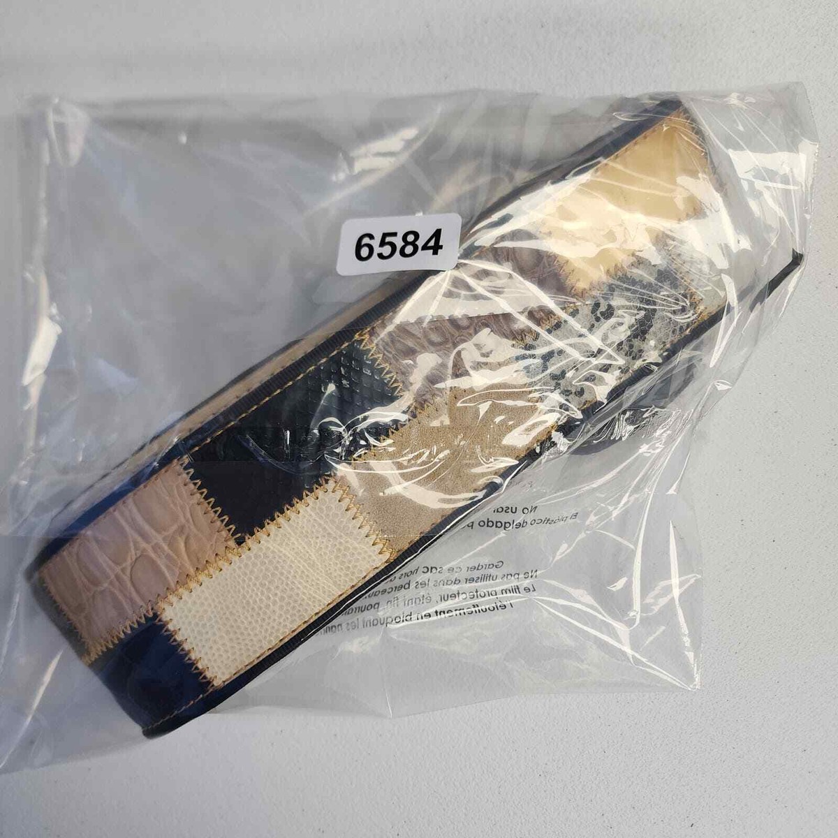 Vintage WCM New York Multi Patchwork Leather Reptile Skin Belt? Vintage WCM New York Leather Belt // Silver Snake Look - Etsy main image 4