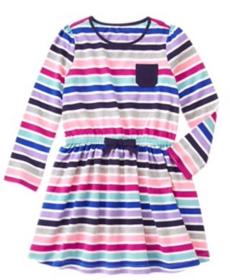 NWT Gymboree Girls Mix N MATCH Striped Knit Pocket Dress NEW Size Xs 4 ...