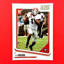 Sony Michel 2018 Score Rookie Card #369 NFL Patriots Los Angeles Rams Bulldogs. rookie card picture