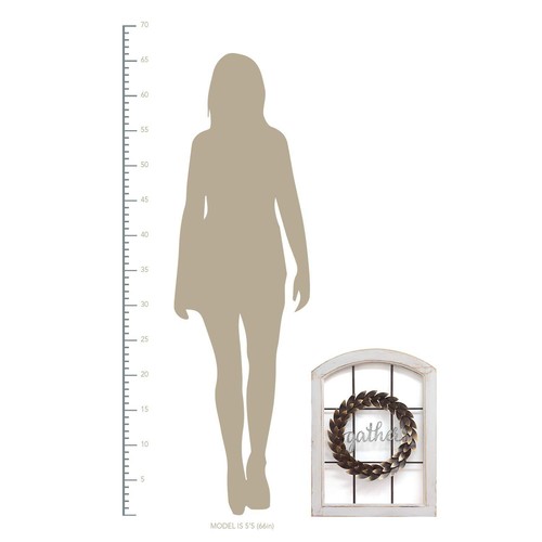 Stratton Home Decor Gather Bronze Wreath Window Wall Decor (Open Box) - 第 4/5 張圖片
