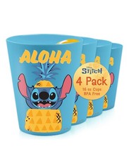 DISNEY Stitch Set Of 4 Reusable Tumblers 16 OZ. NEW