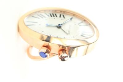Cartier Ref 3111 18k Rose Gold Plated BaignoireTravel Alarm
