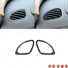 2X For Chevy Impala 2014-2020 Dashboard Air Vent Frame Trim Cover Carbon Fiber