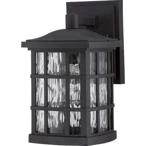 Quoizel SNN8406K Stonington One Light Outdoor Wall Lantern Fixture, Mystic Black - Picture 2 of 4