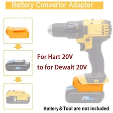 New Adapter For Hart 20V Li-ion Battery Convert to for Dewalt 20V Power Tools US