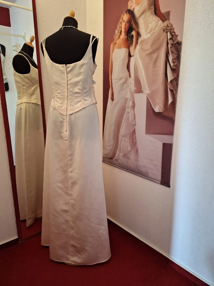 Kleid elegant Satin Farbe creme champagner Gr. 38 *** NEW*** - Bild 3 von 3