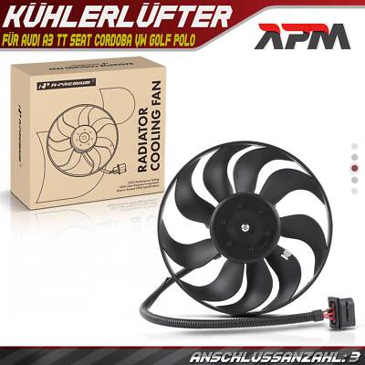 Lüfter Motorkühlung Kühlerlüfter 290mm für VW Golf 5 Polo Audi A3 Seat Cordoba