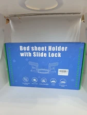 Bed Sheet Holder With Slide Lock 4 Pcs WHITE easy To Install