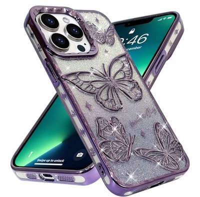 BITOBE iPhone 13 Pro Max 3D Butterfly Case Slim Plating