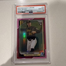 2024 Bowman Chrome Paul Skenes Fuchsia Refractor RC PSA 10   /299