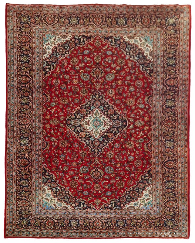Amazing Hand Knotted Vintage Traditional Qashoun Wool Area Rug 12 x 8 Ft