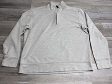 Tommy Bahama Mens 1/4 Zip Pullover Gray Size Medium Long Sleeve Shirt Sweater