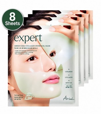 ARIUL Expert Green Cera Collagen Hydrogel Mask 41g x 8sheets Soothing Elasticity