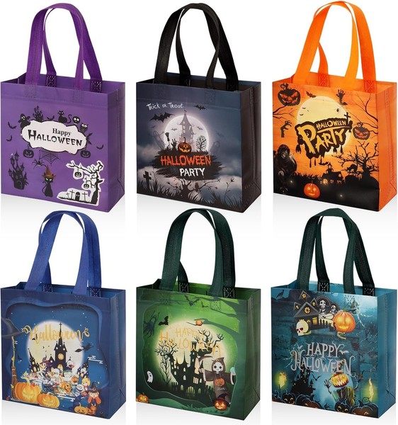 Halloween GeschenktüTe 6 StüCk Trick Or Treat Tasche 20X20X8Cm Party Deko-image