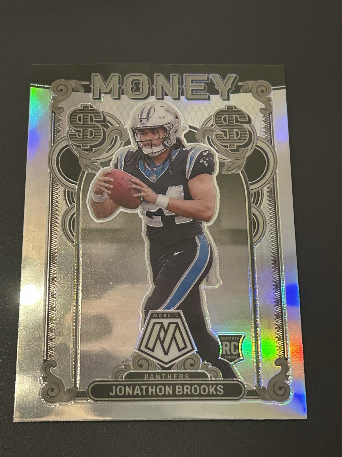 2024 Panini Mosaic Prizm Money Jonathon Brooks Rookie Carolina Panthers