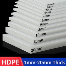 White HDPE Sheet Cut to Size PE Plastic Block Panel Polyethyelene 1mm-20mm Thick