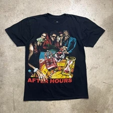 XO THE WEEKND T Shirt AFTER HOURS Casino Men Medium Black Dice Skull Graphic