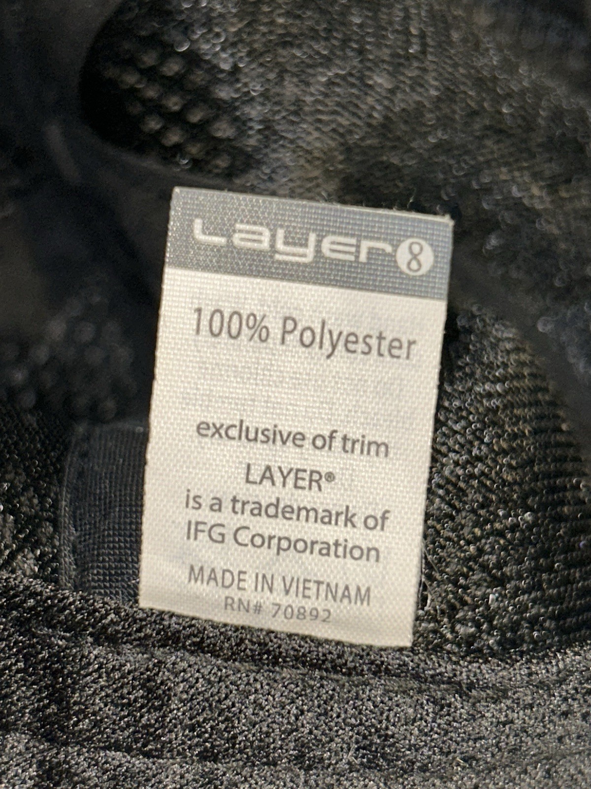 LAYER 8 RUNNING HAT CAP ADJUSTABLE STRAPBACK BLAC… - image 9