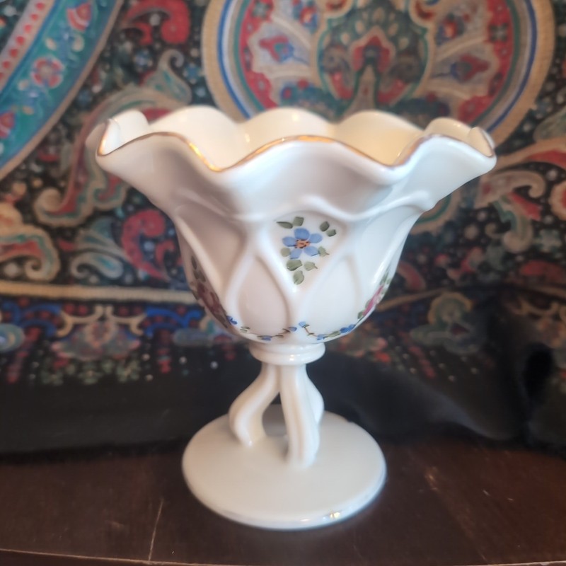 Westmoreland milk glass candy dish