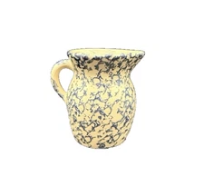 Robinson Ramsbottom Roseville OH Blue Sponge Pitcher