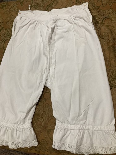 Antique Victorian Edwardian Cotton Lace Bloomers / Pantaloons – 1900's