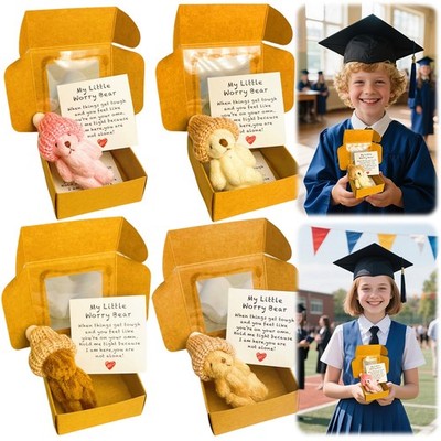 Mini Plush Teddy Bear in Box My Little Worry Bears Box for Lovers Sympathy Gift