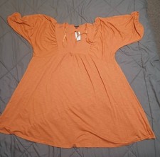 TORRID TIE YOKE DRESS SIZE 2X (18-20) RAW SIENNA COLOR