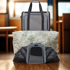 Pet Carrier Travel Bag Portable Soft Sided Comfort Case Airline Approved Dog Cat