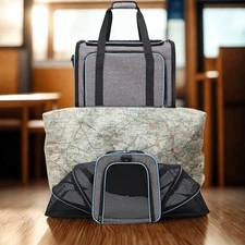 Pet Carrier Travel Bag Portable Soft Sided Comfort Case Airline Approved Dog Cat